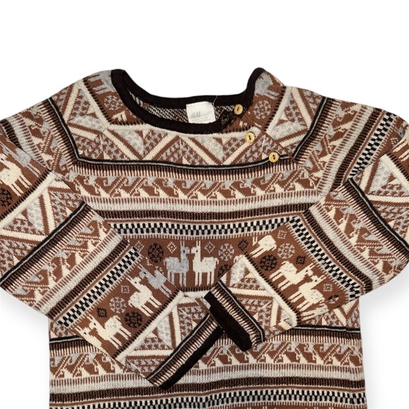 Organic Cotton Knit Llama Toddler Jumpsuit - Picture 2 of 5